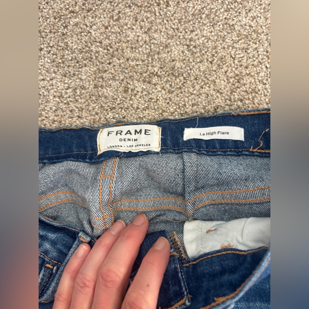 FRAME DENIM LeHigh Flare Jeans High Rise Size 26 - Picture 11 of 13